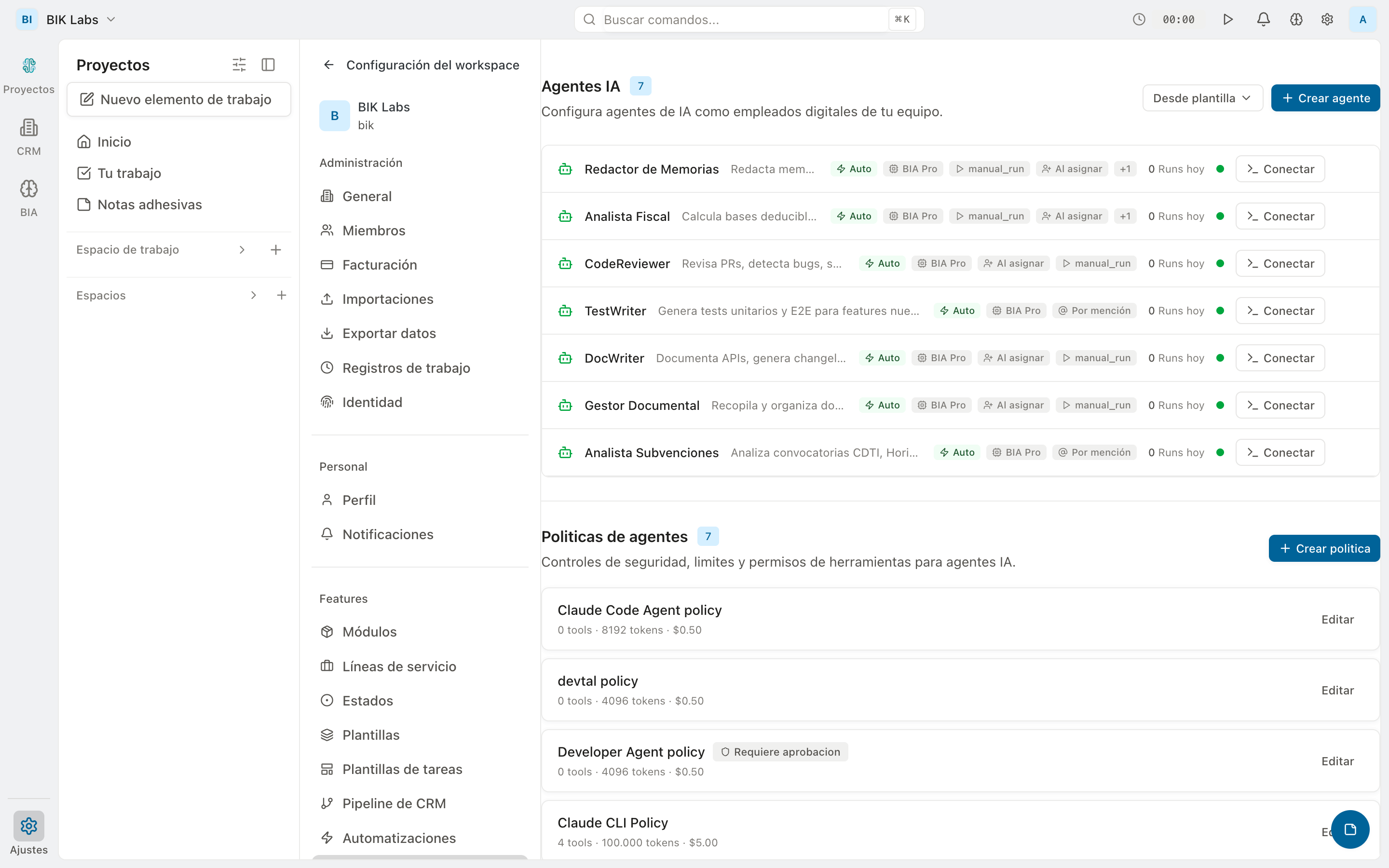 Internal Agents — No-code execution